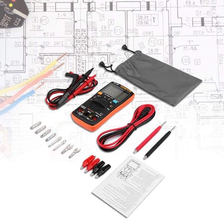 Digitale Multimeter - Draagbare Tester - Elektrische Metingen - Automatische Uitschakeling - 4-Cijferig Display - Zwart