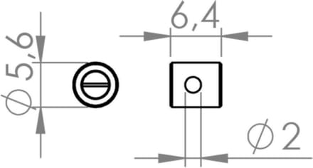 Set van 100 gaskabelklem met schroef Magura Ø5.5mm x L6mm voor kabel diameter 1.8mm