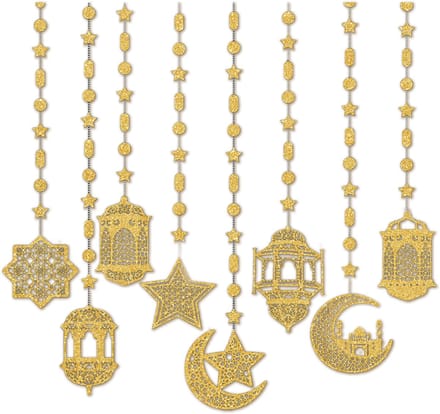 BTH - Eid Mubarak Slingers - Ramadan Decoratie - Suikerfeest - Versiering - Goud
