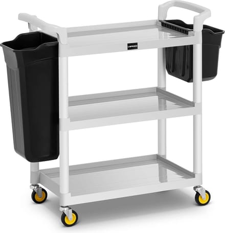 Uniprodo Schoonmaakwagen - 2 plastic bakken - 150 kg 10250322