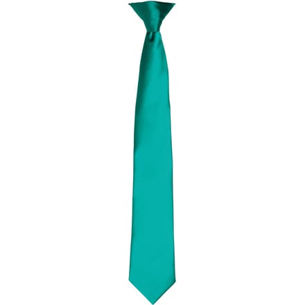 Premier Kleuren Heren Satin Clip Tie (Smaragd)