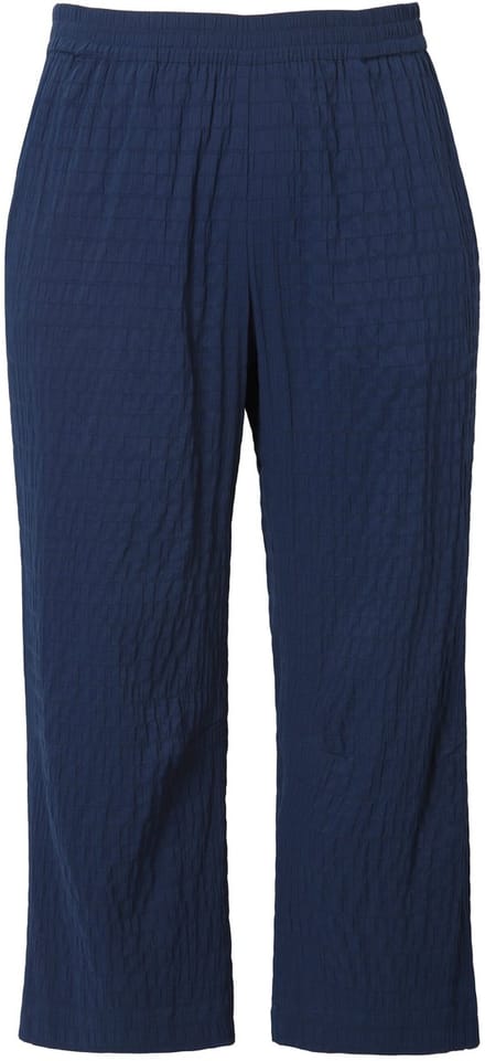 Ulla Popken - Dames - 7/8-broek Ruby voorgevormde knieën rechte pijpen - Marine - Maat 44