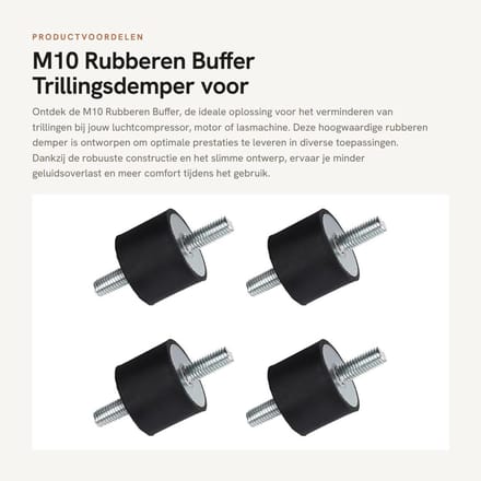 Dailygoods- Rubberen Buffer Gloednieuw - Trillingsdemper - Anti-vibratie - Silentblok - Bevestigingen - Robuuste Constructie