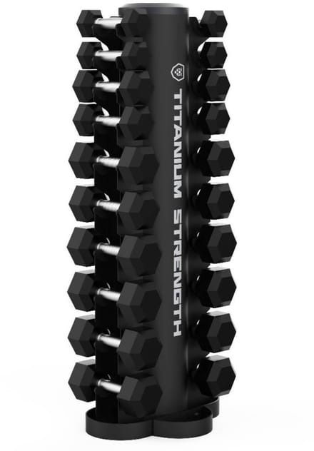 Hex Dumbbell Set 1-10 KG met Compact Verticaal Rack