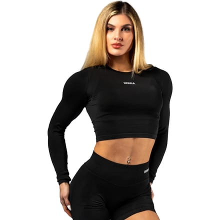 Dames-T-shirt met lange mouwen Nebbia Power Crop Top