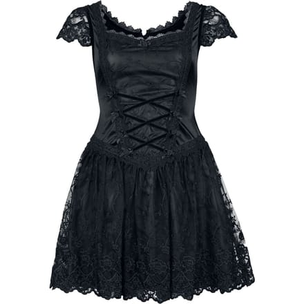 Sinister Gothic - Gothic Mini-jurk - Gothic mini-jurk - S tot XXL - voor Vrouwen - zwart