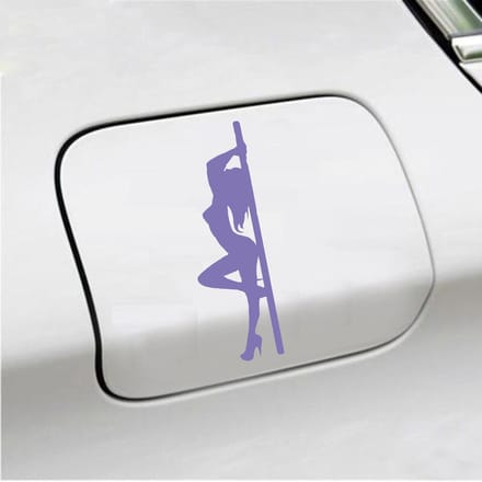 Bumpersticker - Paaldanseres - 16 X 5 - Paars