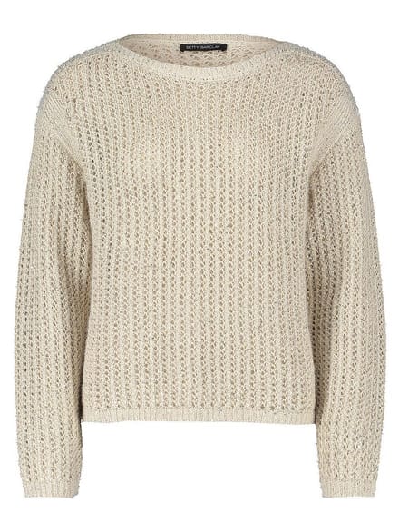 Trui ronde hals Van Betty Barclay beige
