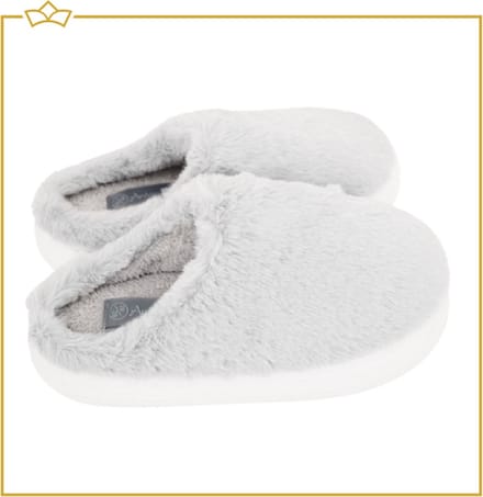 ATTREZZO® Pantoffels dames - Extra zacht - Sloffen - Wit - Maat 38-39