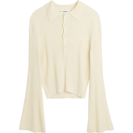 Soulland Kiki Polo Jumper Off White Maat: XXS/XS | Sweaters Outlet | Unisex | Wit
