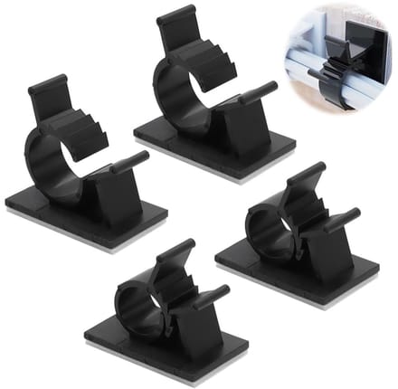 Kabelclips 60 stuks - verstelbaar - zwart nylon - multifunctioneel kabelbeheer - SnelShoppen