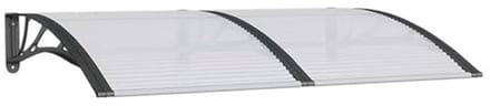 Deurafdak 150x100cm Polycarbonaat Zwart - Weerbestendig en Duurzaam