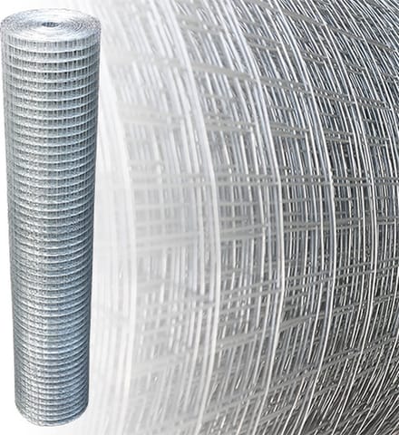 Volieregaas 25 x 25mm 0,75mm 100cm x 25m gegalvaniseerd.