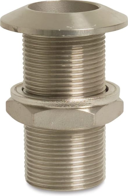 Profec Doorvoer RVS 316 gepolijst 2" buitendraad type bol