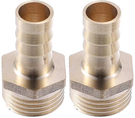 Dailygoods - Set van 2 Messing Slangfitting Connectoren 12mm