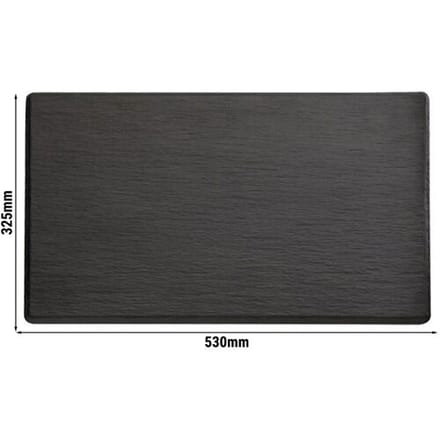 GGM Gastro (6 Stück) GN-Tablett 1/1 - SLATE - Melamin - Höhe: 12mm - Schwarz