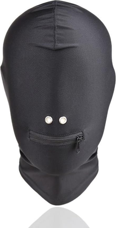 Banoch - Mask Zipper Mouth - Spandex Masker - BDSM - Zwart met Rits