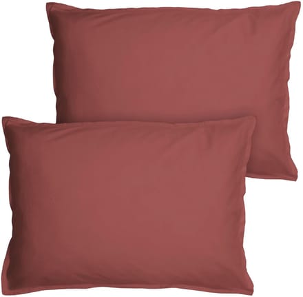 Matt & Rose Set Kussenslopen Wijnrood - 50 x 70 cm - Gewassen Katoen