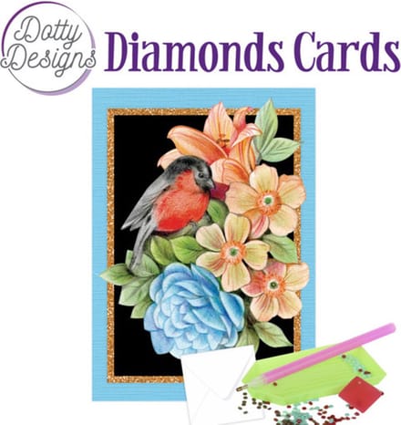 Diamond Painting Dotty Design Diamonds Cards |Red Bird