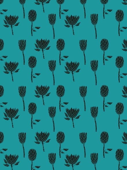 Decoptach papier unieke Protea bloemen