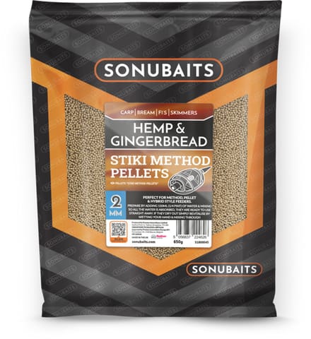 Sonubaits Stiki Pellets 2mm Hemp & Gingerbread – Method Pellets voor Karpervisserij