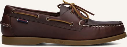 Classic Leather Boat Shoes with Moc Toe Construction and Lace-Up