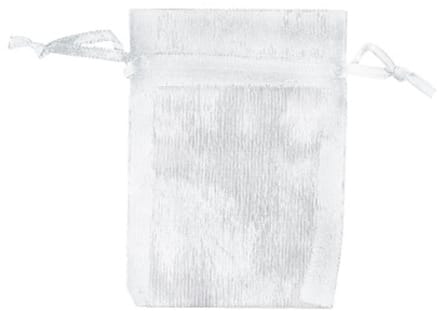 Organza buidels 9x12 - 100 stuks zilverkleur