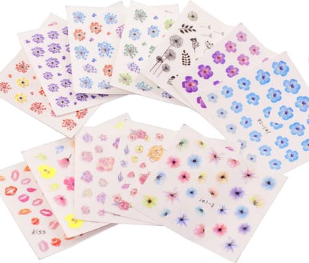 48 Stuks Nagelstickers – Pastel Bloemen