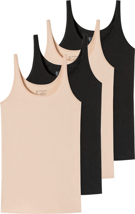 Schiesser Dames onderhemd 4 pack 95/5 cotton