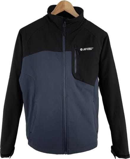 Hi-Tec Heren Brenet Softshell Jas Zwart Grijs Maat S