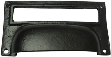 4" Large Card Holder Cup Handle black antique