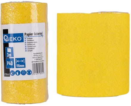 GEKO Schuurpapier op rol - 115 mm x 3 m - P40 korrel - 1 stuk