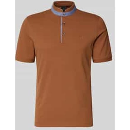 regular fit poloshirt met opstaande kraag en gestikt logo