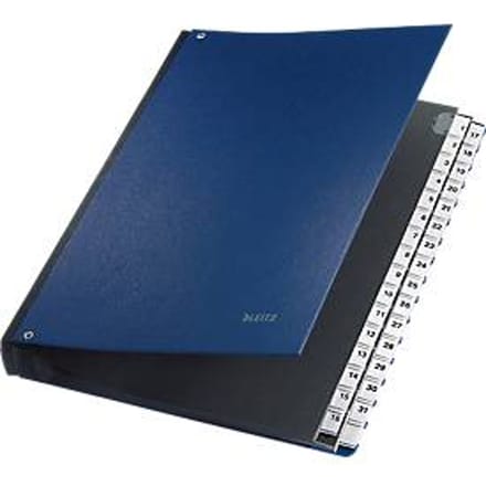 LEITZ® sorteermap, voor A4, numeriek, 31 waaiers, grijs karton, blauw