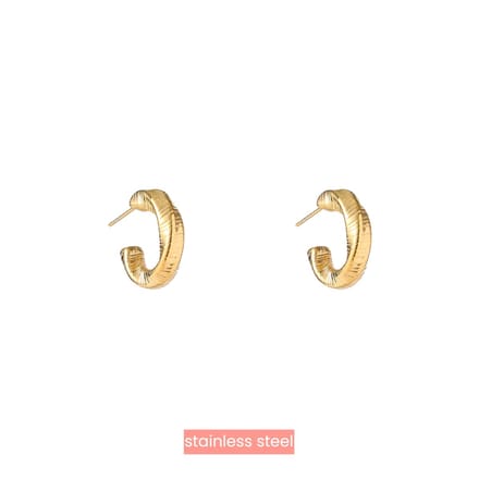 Go Dutch Label Oorringen Twisted Small Hoop Goud