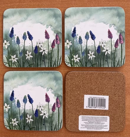 Alex Clark Onderzetters GRAPE HYACINTHS ~ BLOEMEN