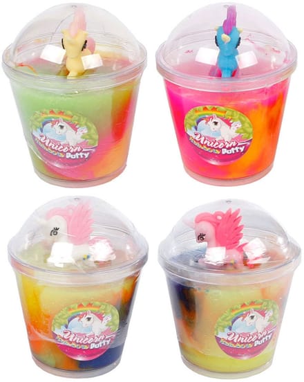 Toys Amsterdam Putty Unicorn Junior 10 Cm Wit 2-delig