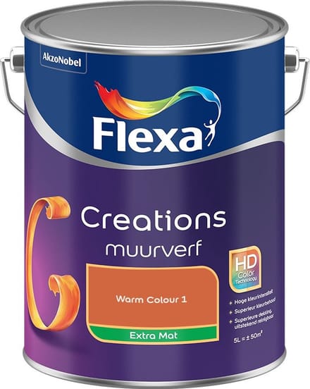 Flexa - Creations Muurverf Extra Mat - Warm Colour 1 - Mengverf - 5 L