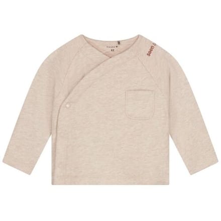 Prénatal newborn overslagshirt Light Sand Melange 68 unisex