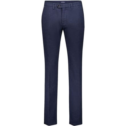 Gardeur Broek Sonny-8 Fine Check Pattern Cotton Blend Marine / male