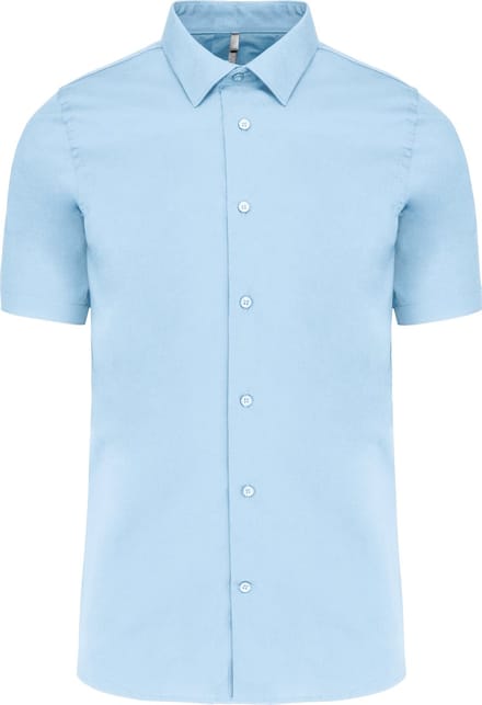 Kariban Heren stretch overhemd korte mouwen K531 - light blue - XXL