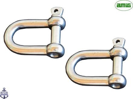AMIG – D Sluiting 12mm M12 – 2 stuks – RVS 316 – Zeewater en Zuur Bestendig - Harpsluiting