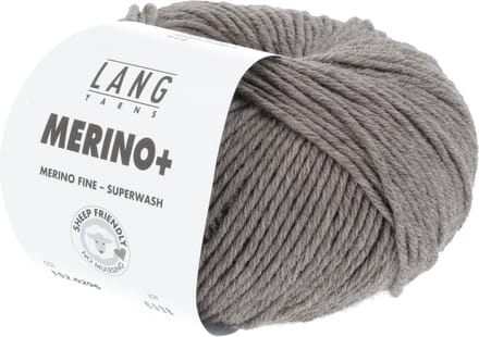 Lang Yarns Merino Plus - 296 donkerbeige mix - Merinowol Garen