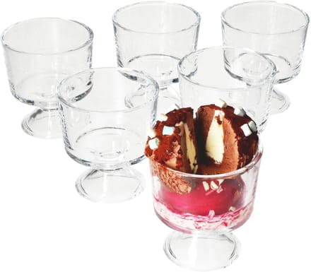 Set van 6 ronde Primus ijsbakjes met bodem - 78248