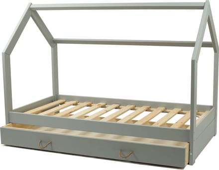 Huisbed - 80x160 cm - met 1 bedlade - grijs