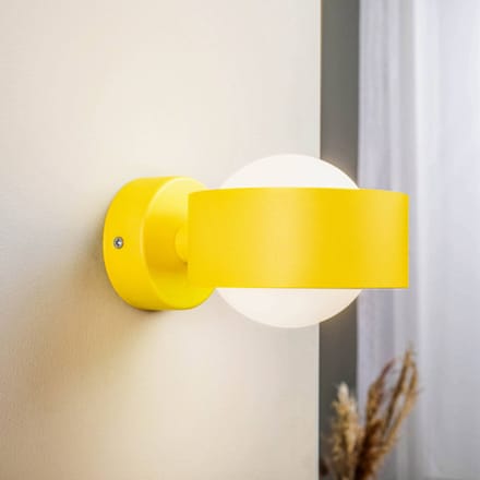 Argon Wandlamp Mado van staal, geel, 1-lamp