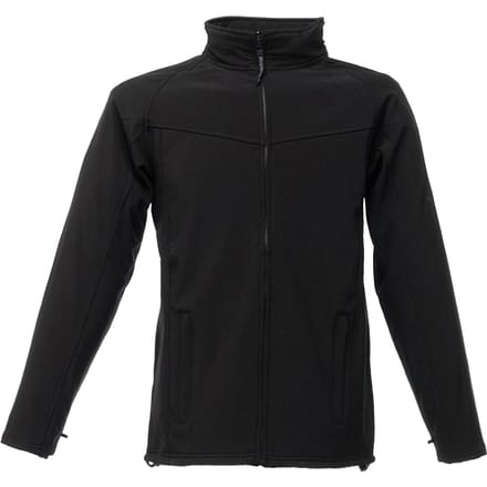 Regatta Professioneel Heren Uproar Softshell Windbestendig Fleece-jack (Zwart/Zwart)
