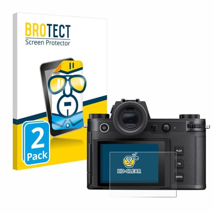 BROTECT - Screenprotector voor Leica SL3 / SL3-S - Folie Beschermfolie transparant 2 Stuks