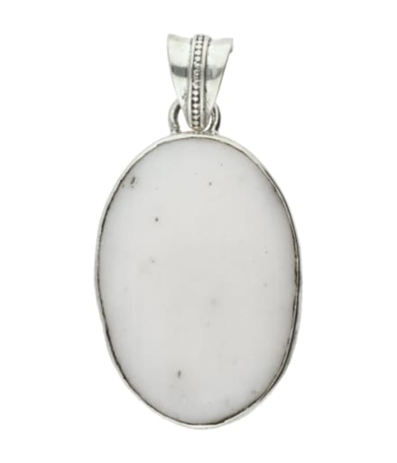 Zilveren Dendriet Opaal roze edelsteen ovaal groot hanger