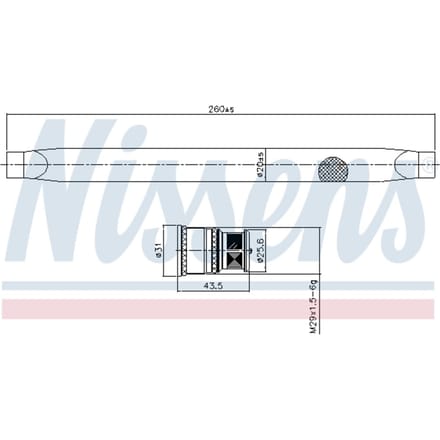 Droger, airconditioningsysteem NISSENS 95764